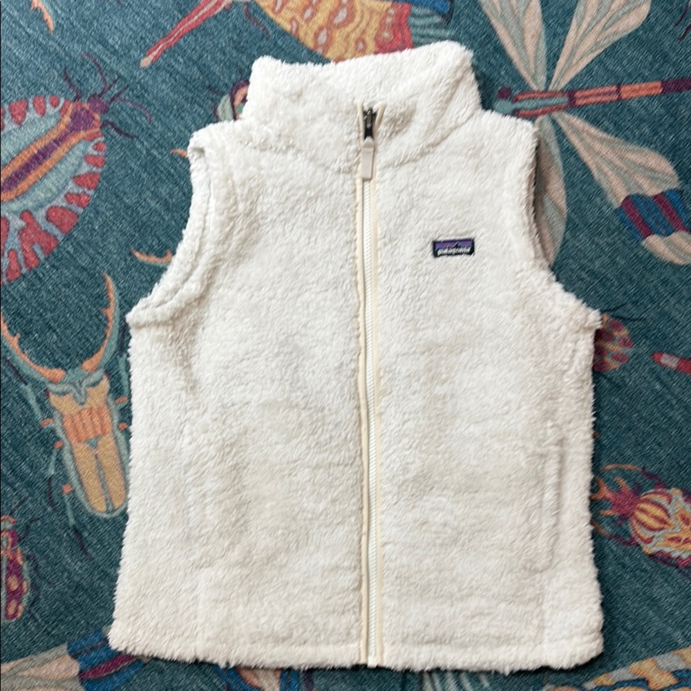 Patagonia Girls XL women’s XS Los Gatos fleece vest white
